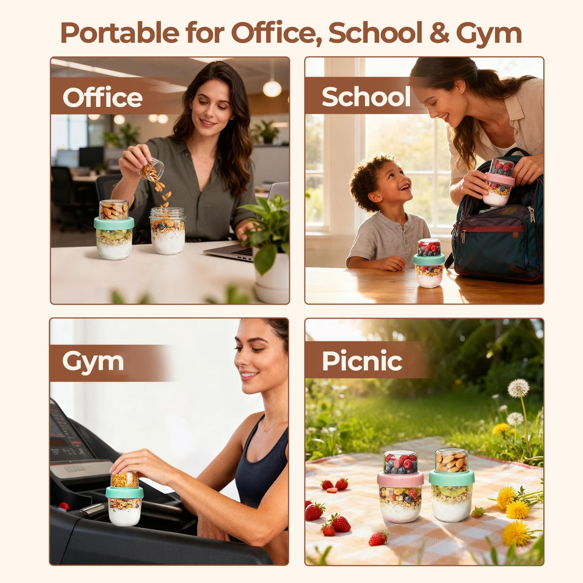 ComSaf durable glass keeps meals fresh while reducing plastic use.