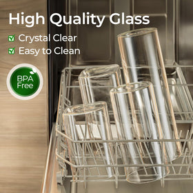 ComSaf wide-mouth glass jar for easy scooping and cleaning