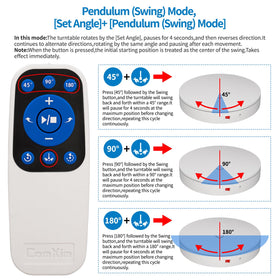 ComXim pendulum rotation mode for dynamic product displays from multiple angles.