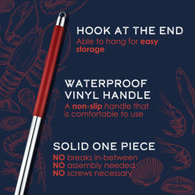 Concord crawfish spoon stirrer 42in over pot for high-volume Cajun boils.