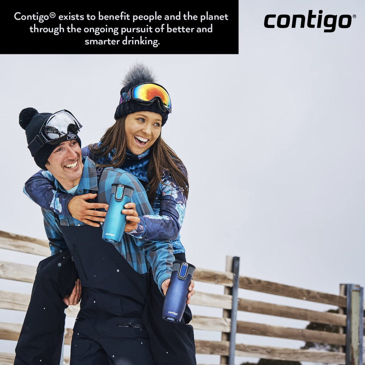 Contigo West Loop leakproof lid prevents spills during travel.
