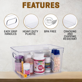 CONTROL KITCHEN clear bin for pantry storage, keeping food visible and accessible.