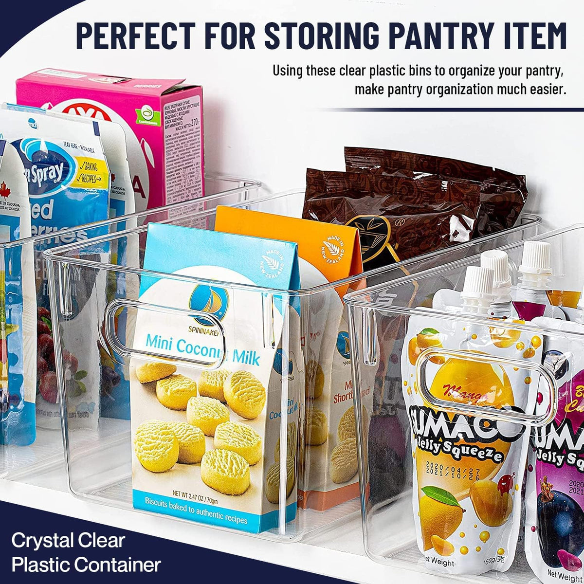 CONTROL KITCHEN fridge organizer bin keeps items visible and accessible.