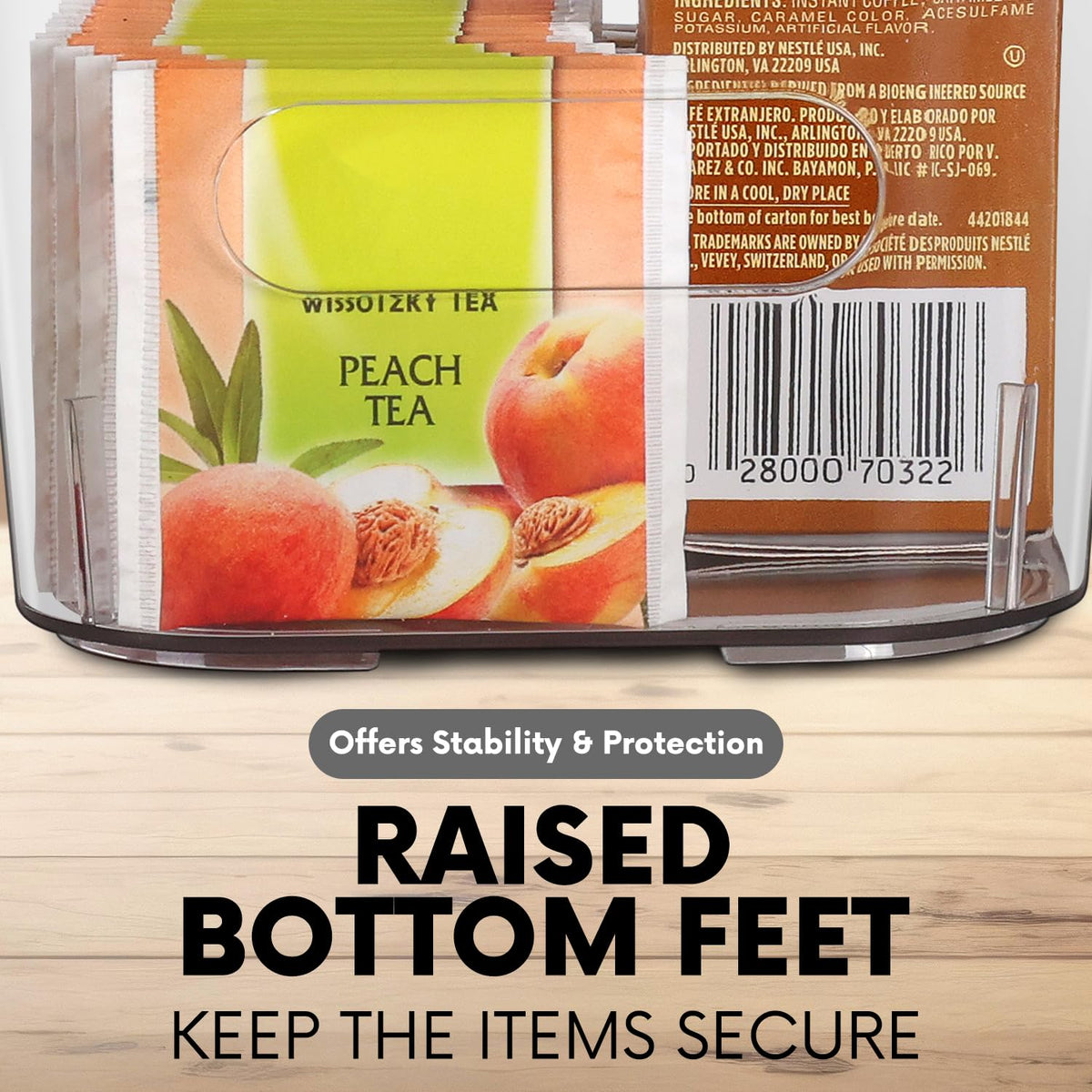 CONTROL KITCHEN fridge and pantry organizer bins for quick meal prep access.