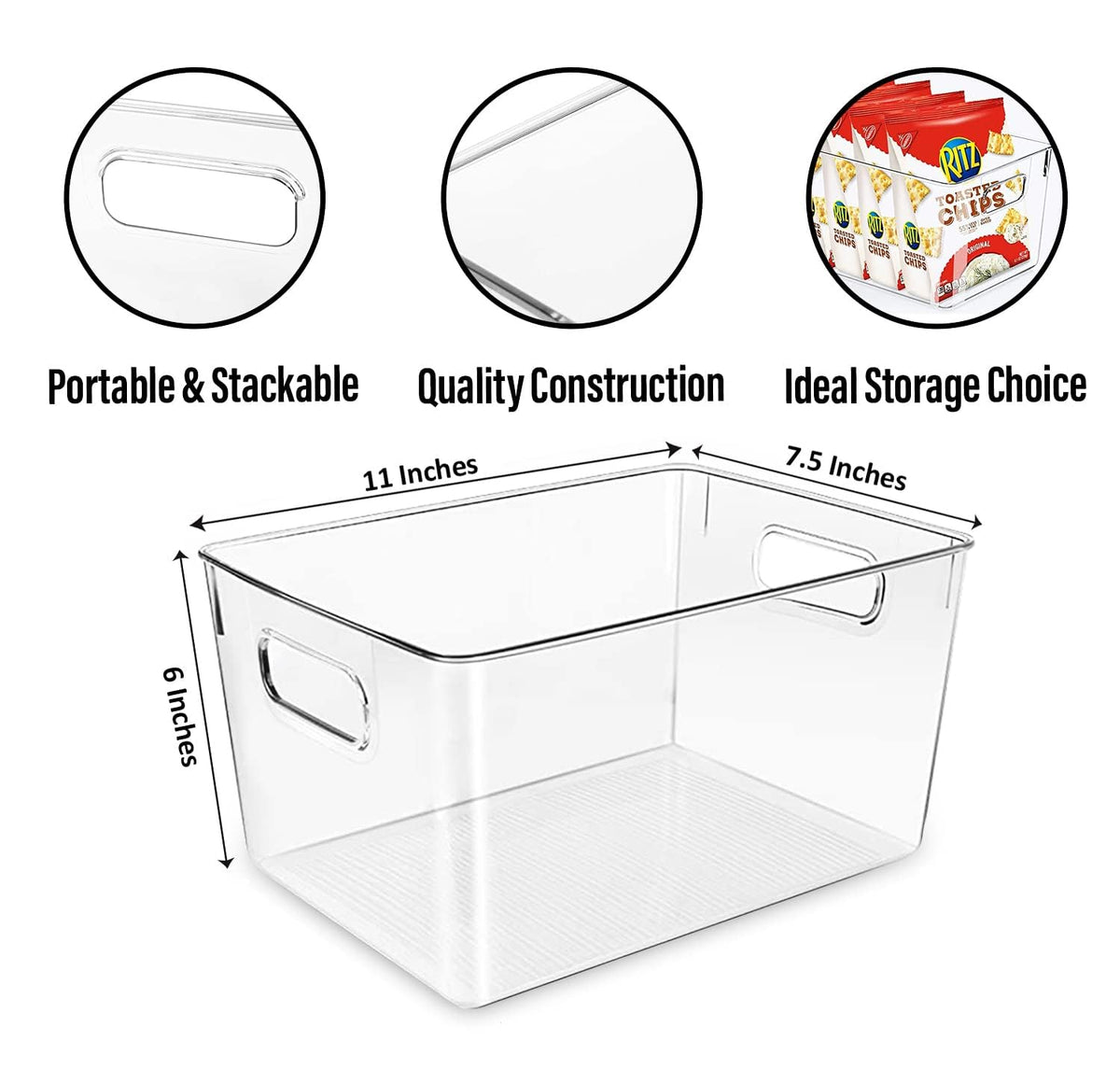 CONTROL KITCHEN stackable storage bin ideal for pantry organization and space saving.