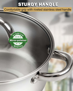 Cook N Home stockpot is dishwasher-safe for easy cleaning