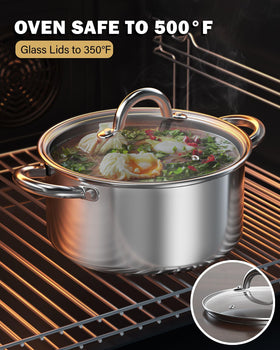 Cook N Home stockpot stackable for compact kitchen storage