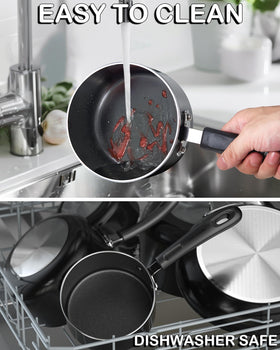 Cook N Home thick-gauge aluminum ensures even heat distribution