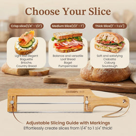 COOKEERS extra-large bread slicer design fits long loaves.
