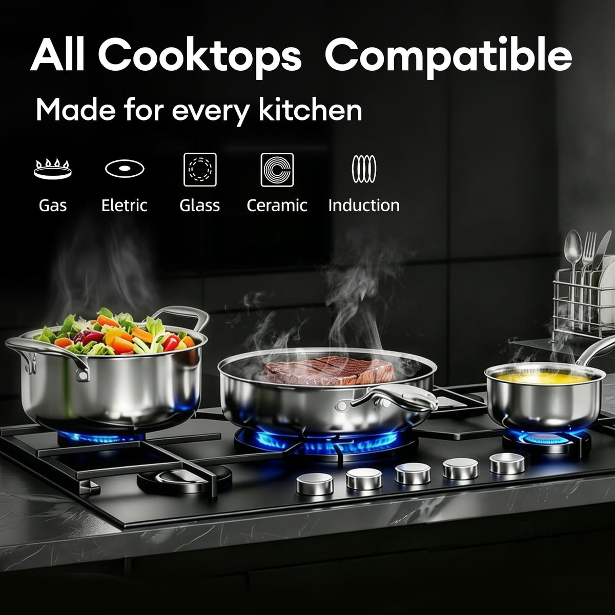 COOKER KING 3 qt saucepan with lid for sauces and simmering.