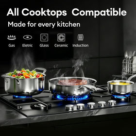 COOKER KING 3 qt saucepan with lid for sauces and simmering.