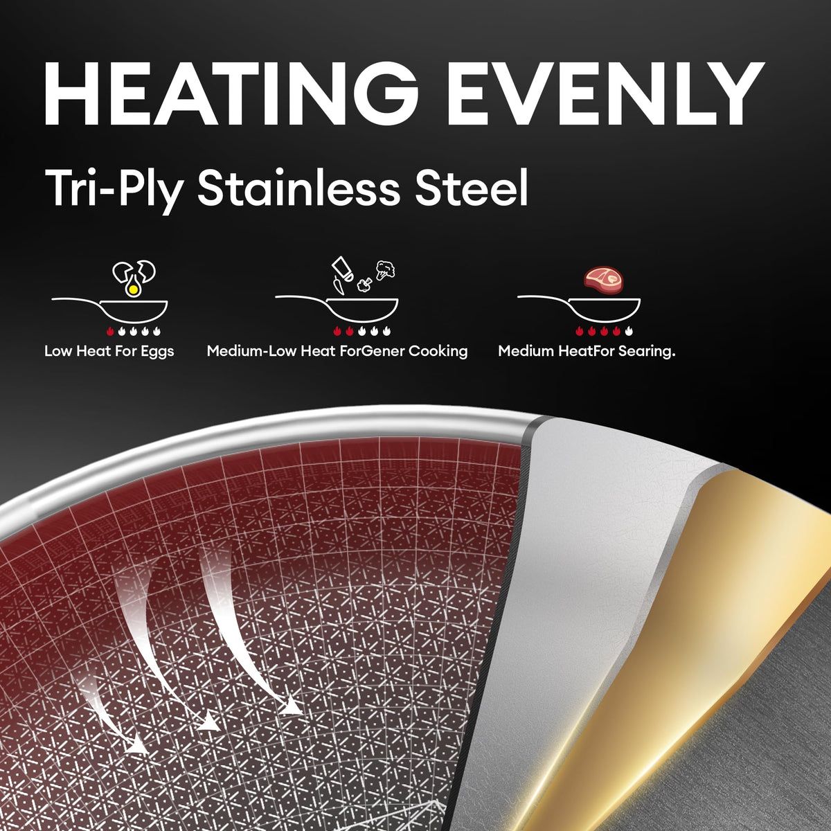 Cooker King 8-inch pan interior coating ready for easy release
