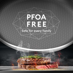 Cooker King ceramic-etching surface reduces sticking for easy release.