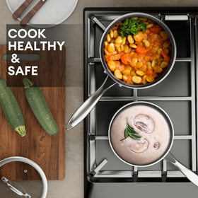 COOKER KING five-quart pot ready for soups and stews