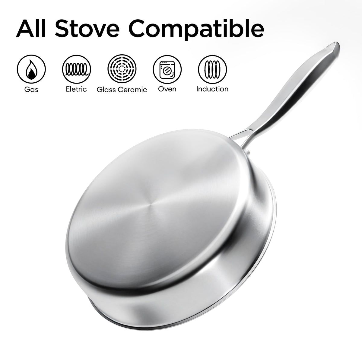 Cooker King oven-safe induction-ready pan for stove-to-oven versatility.