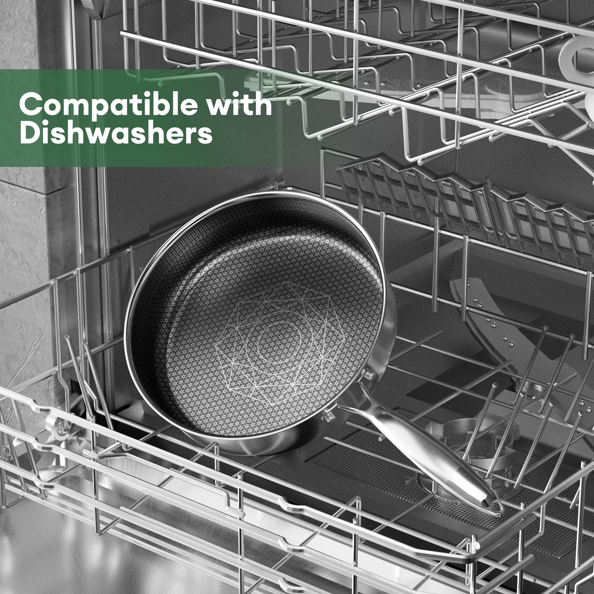 Cooker King tempered glass lid for quick visibility while cooking.