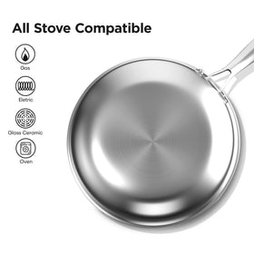 COOKER KING tri-ply core delivers even heat across the pan
