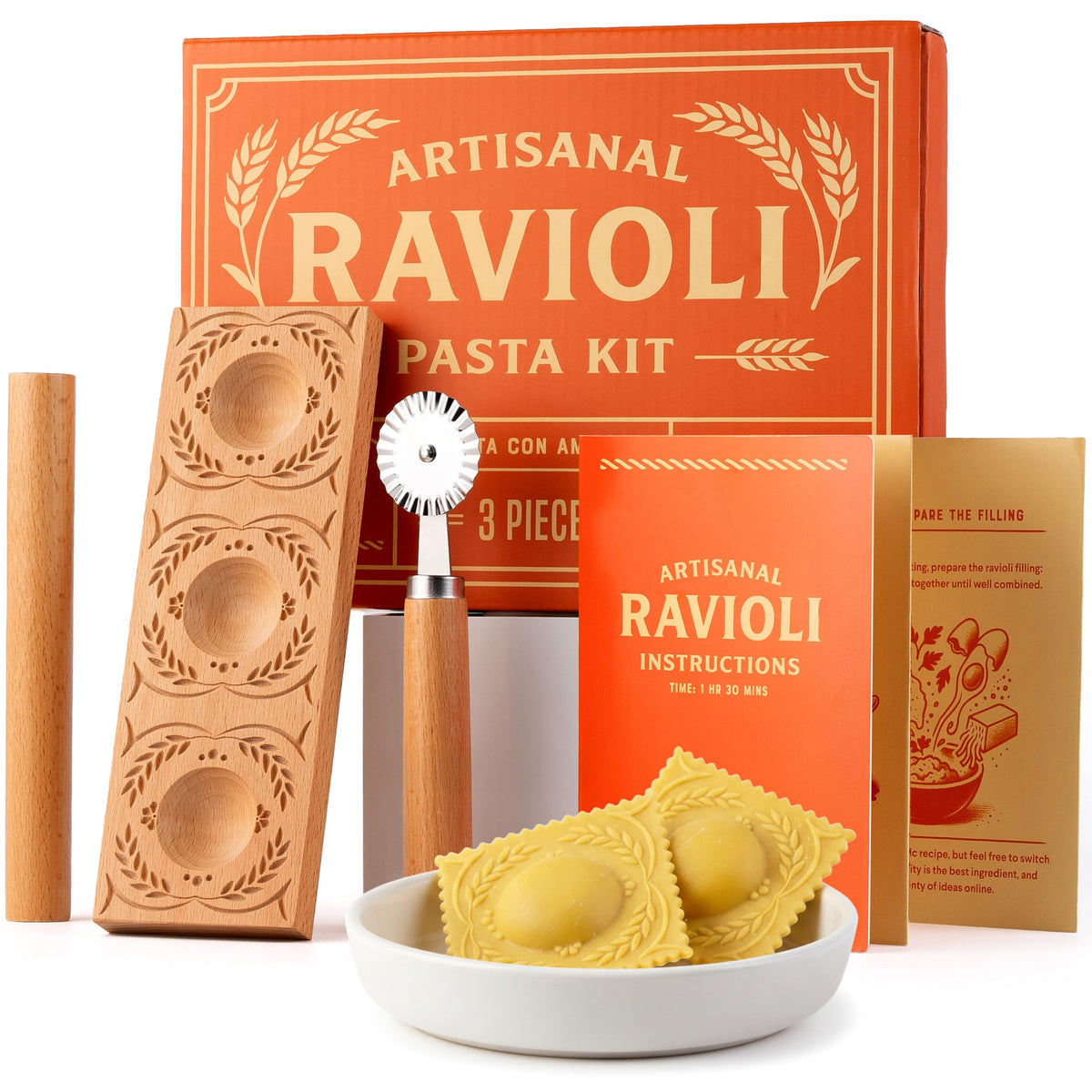 Cooking Gift Set artisanal ravioli maker press for easy homemade ravioli