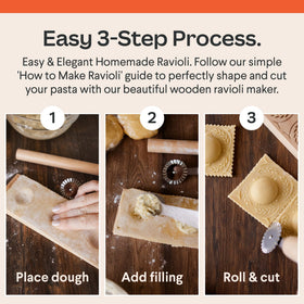 Cooking Gift Set stainless steel ravioli cutter provides clean edges