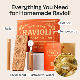 Cooking Gift Set wooden ravioli mold with durable craftsmanship