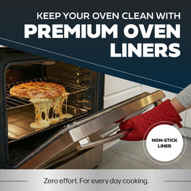 Cooks Innovations nonstick oven mat protects the bottom of the oven during baking.