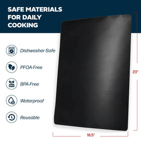Cooks Innovations nonstick PTFE liner protects oven bottom during baking