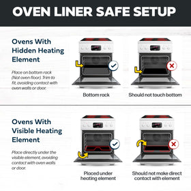 Cooks Innovations sleek black oven guard discreetly protecting oven interior
