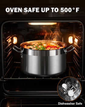 Cooks Standard stockpot compatible with induction, gas, electric, and more