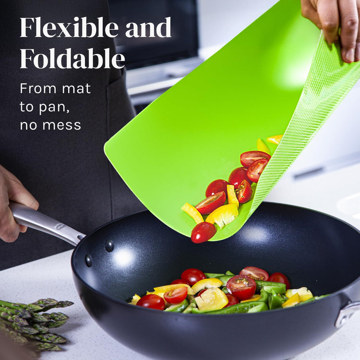Cooler Kitchen non-porous coating on cutting mats for easy cleaning