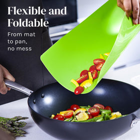 Cooler Kitchen non-porous coating on cutting mats for easy cleaning