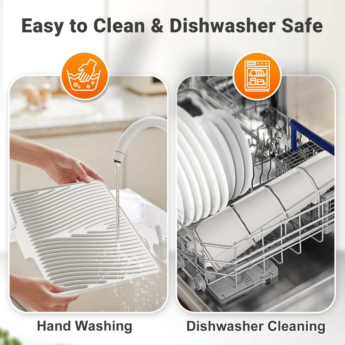 COPLIB drain rim directs moisture away, keeping countertops clean.