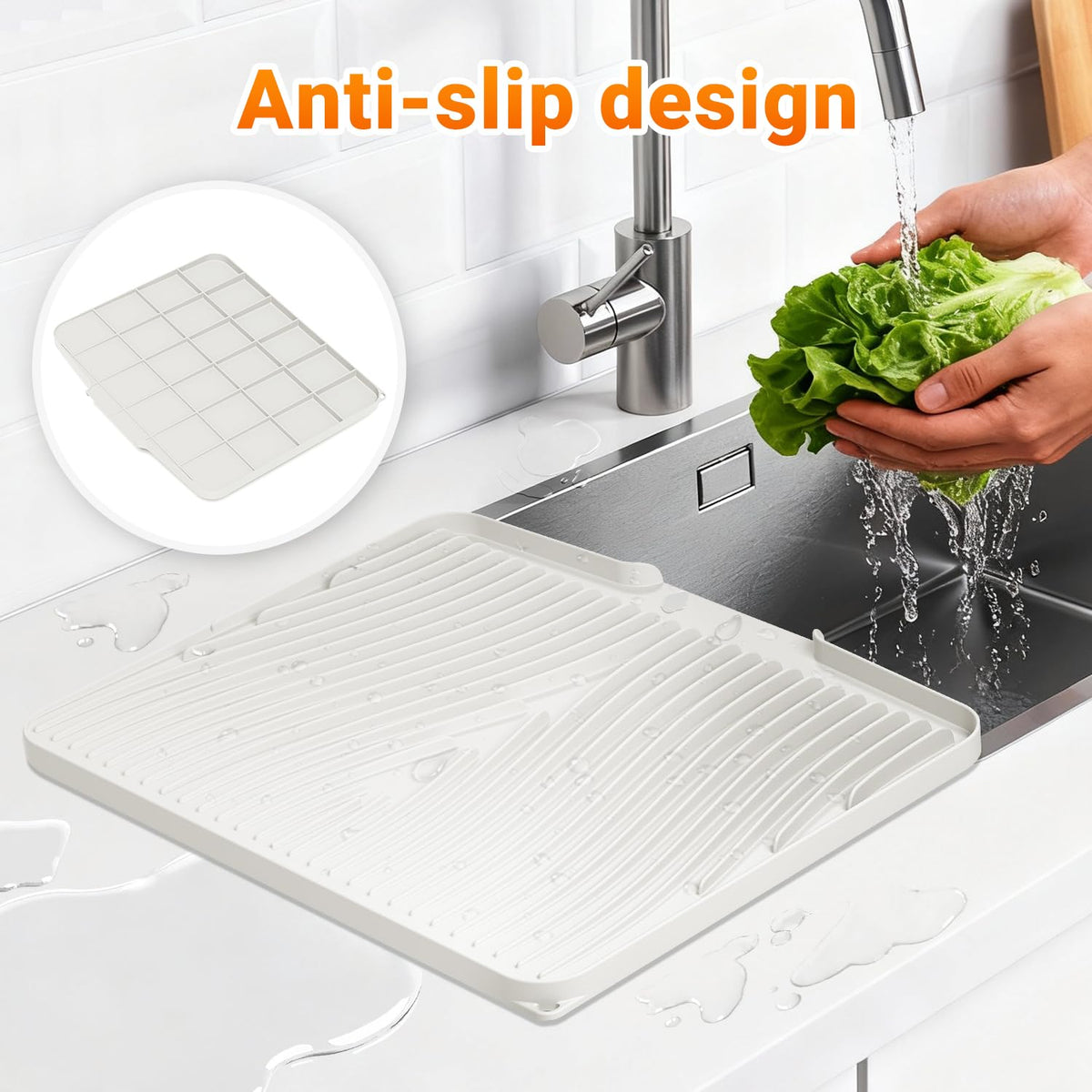 COPLIB non-slip surface keeps plates secure during air drying.