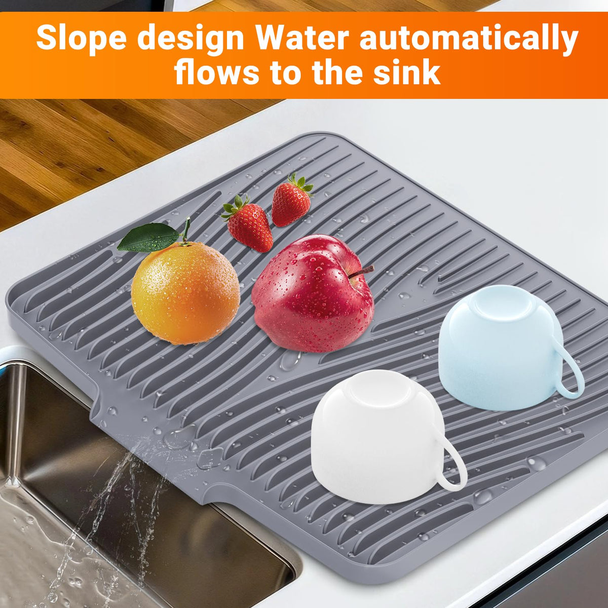 COPLIB silicone mat withstands up to 450°F to protect counters