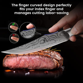 CoquusAid 4.8-inch blade steak knife highlights sharp, durable performance