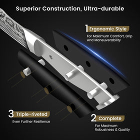CoquusAid knife with full-tang design enhances durability and control.