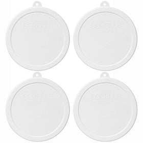 Corelle 418-PC white bowl lid for safe storage of leftovers and meal prep.