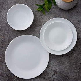 Corelle Livingware white plates displaying timeless dinnerware for entertaining