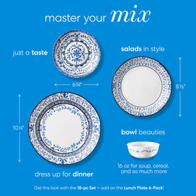 Corelle Portofino lightweight dinnerware designed for easy handling.