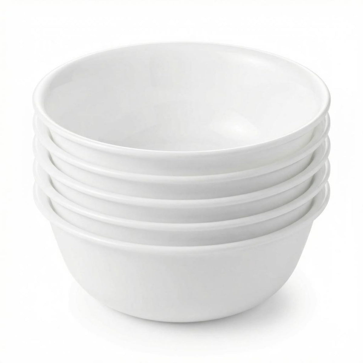 Corelle Vitrelle 28oz soup bowl in Winter Frost White shows generous capacity.