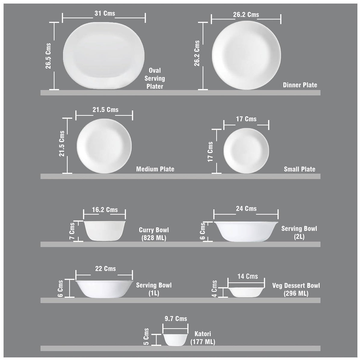 Corelle Vitrelle chip-resistant bowls shown for everyday soups.
