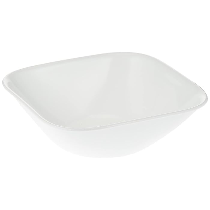 Corelle Vitrelle square bowls 22oz, chip-resistant and easy to clean after meals.