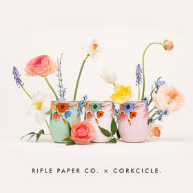 Gift-ready Corkcicle stemless tumbler shown for summer entertaining.