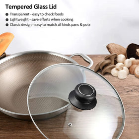 CORYTAO measurement-verified lid fits 12-inch pans precisely