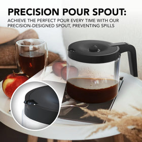COSPARX crystal-clear glass carafe mirrors original look.