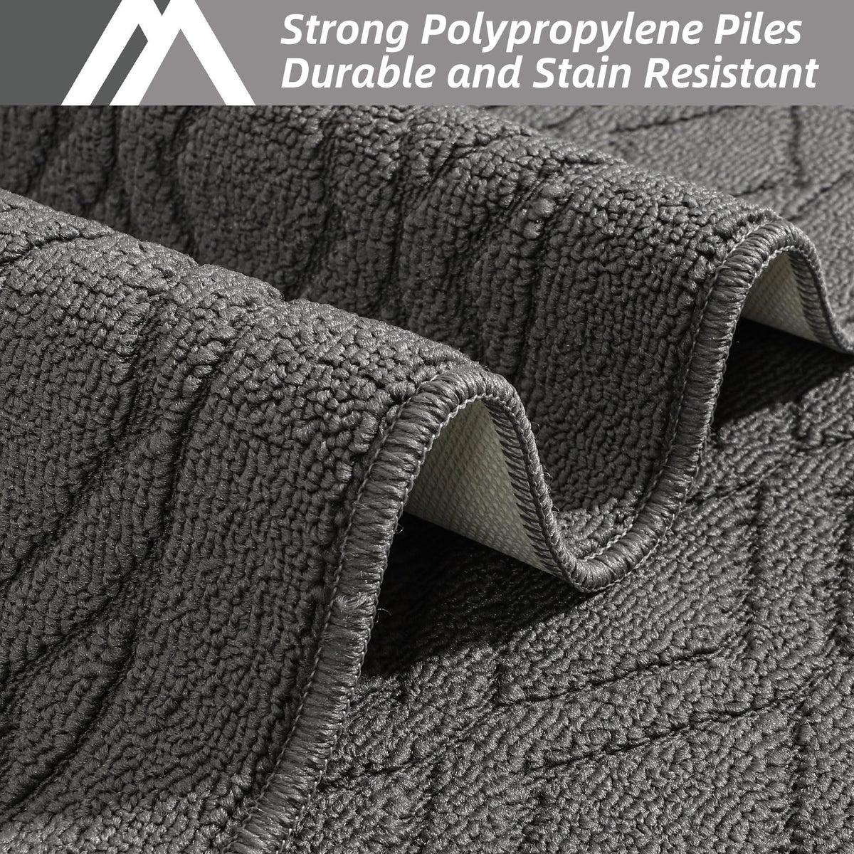 COSY HOMEER 30x20 gray kitchen mat with anti-slip base for safe prep.