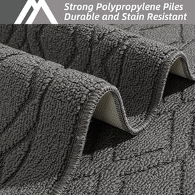 COSY HOMEER 30x20 gray kitchen mat with anti-slip base for safe prep.