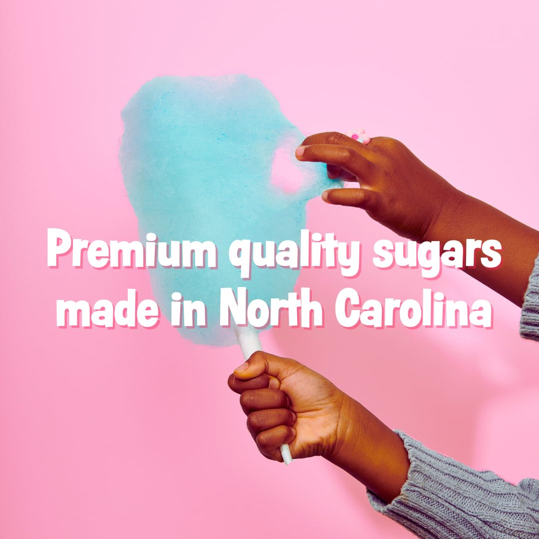 Cotton Candy Express floss sugar poured into the machine for fluffy cotton candy