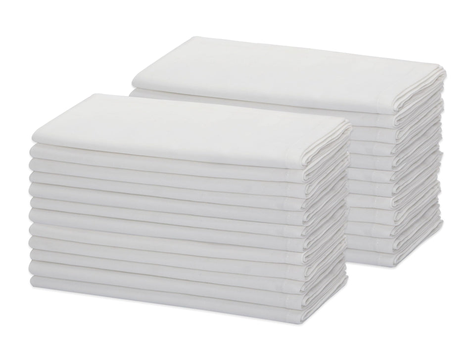COTTON CRAFT white dinner napkins 24-set 17x17 inches for elegant daily meals.