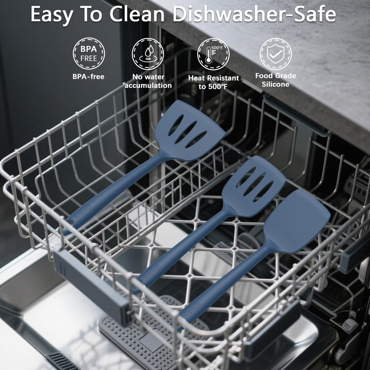 Hanging holes and holder highlight convenient storage and easy reach.