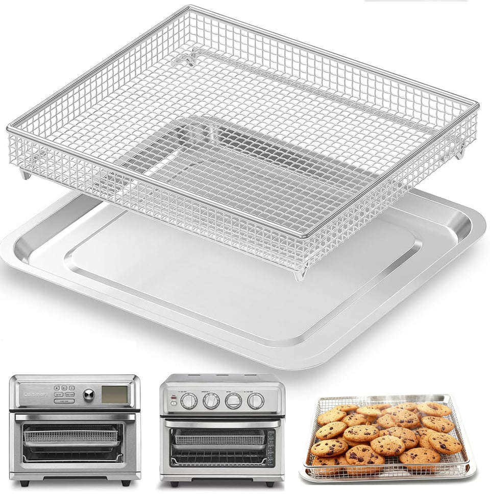 COWHERDING air fryer tray fits Cuisinart TOA-60 for even heating